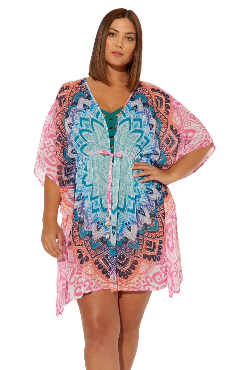 BLEU by Rod Beattie Cover-Up Caftan, Alternate, color, 