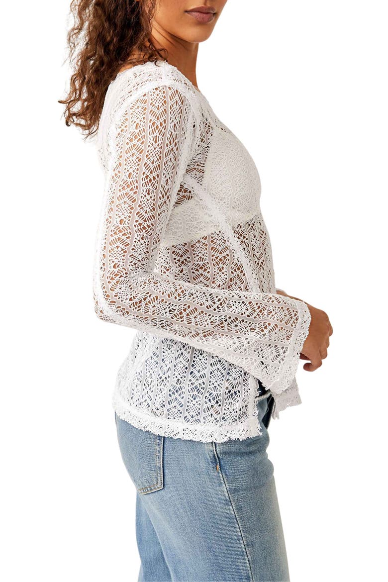 On the Road Twisted Lace Top, Alternate, color, IVORY