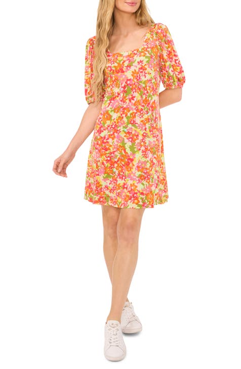 Floral Puff Sleeve Dress