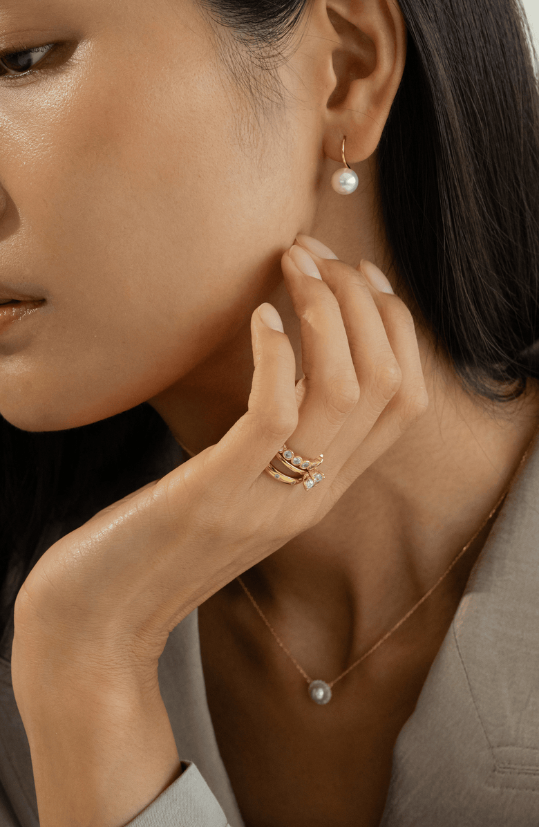 Bearfruit Jewelry 18K Gold Plated Sterling Silver Golden Gala Ring Trio Holiday Gift Idea, Alternate, color, Gold