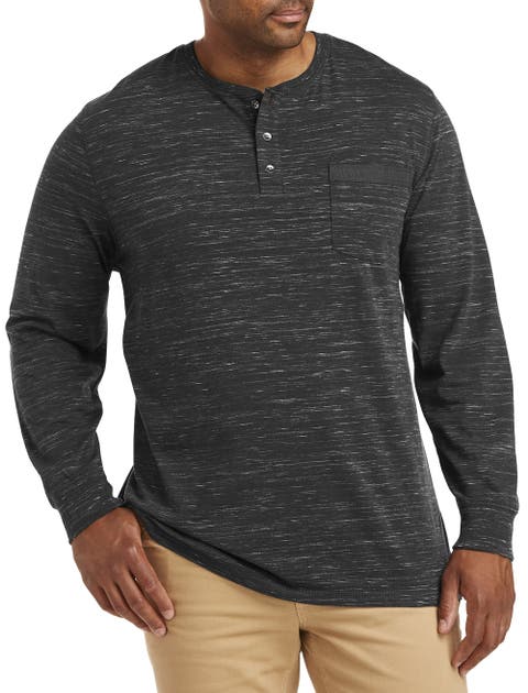 Big & Tall Long-Sleeve Jersey Henley Shirt