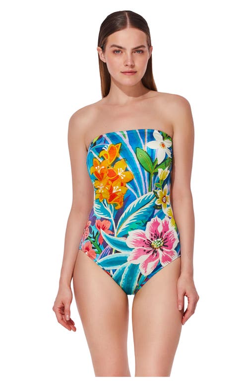 Gottex Tropicana Bandeau One Piece In Blue
