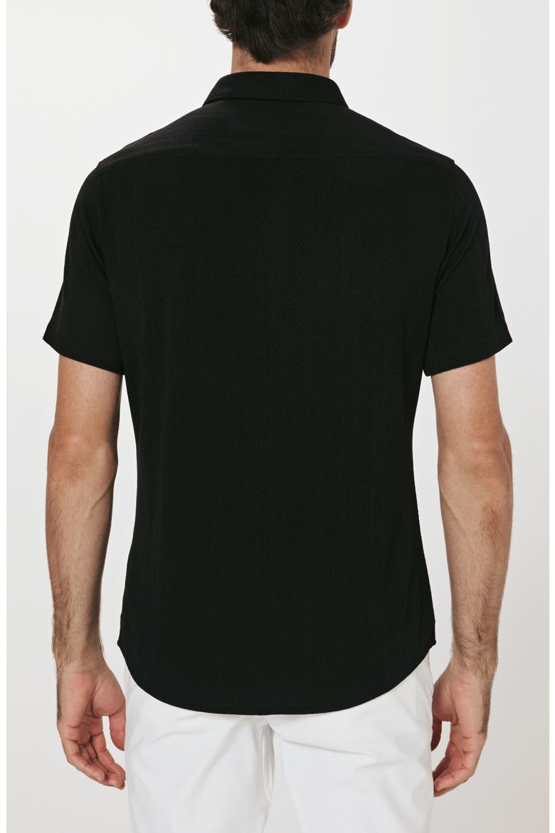 Napoli Short Sleeve Stretch Shirt, Alternate, color, BLACK