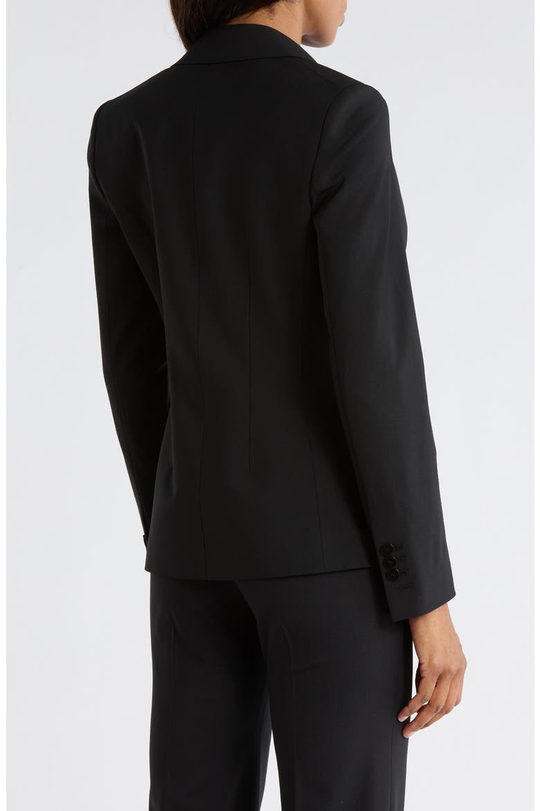 Angled Stretch Wool Blazer, Alternate, color, BLACK