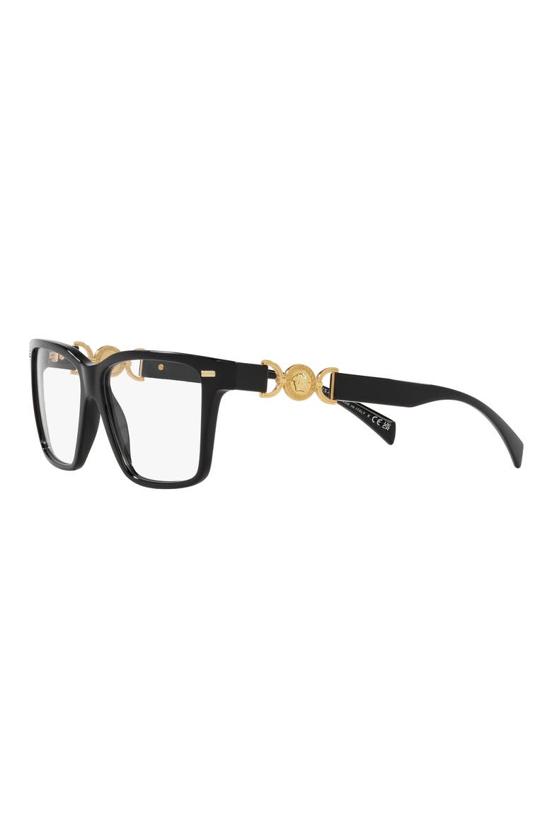 54mm Rectangular Optical Glasses, Alternate, color, BLACK