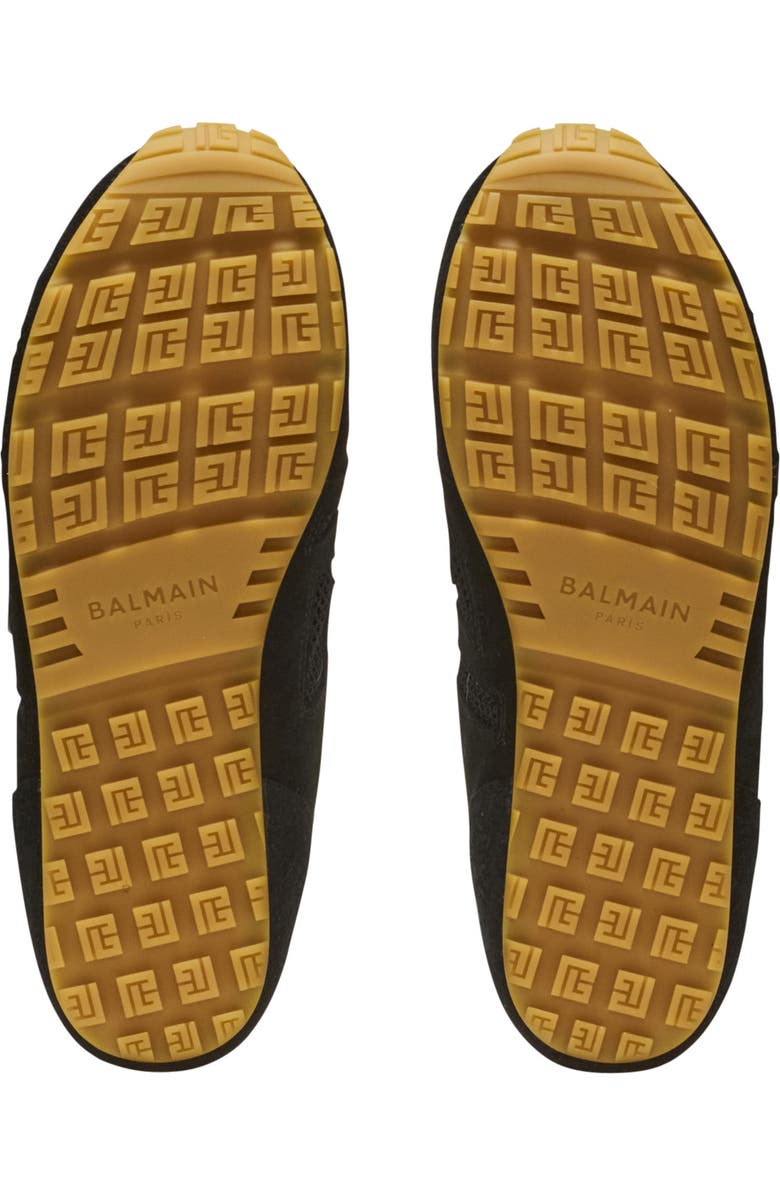Balmain Racer 45 trainers in calfskin, suede and nylon, Alternate, color, Black