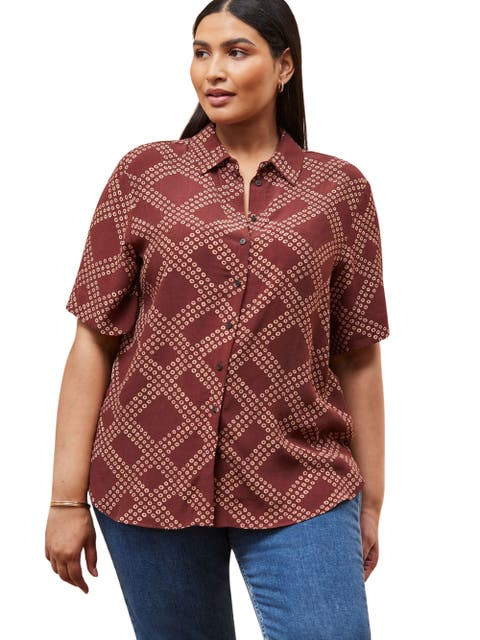 Geo Print Short Sleeve Shirt