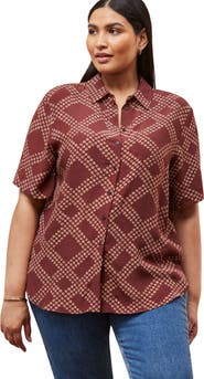 Live Unlimited Geo Print Short Sleeve Shirt