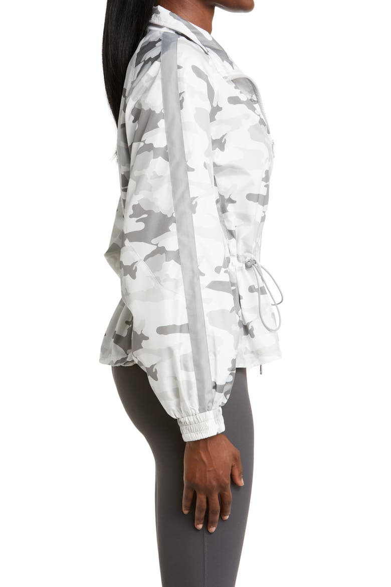 Tempest Water Repellent Peplum Jacket, Alternate, color, WHITE CAMO