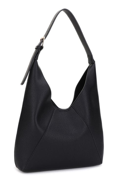 Peyton Medium Faux Leather Hobo Bag