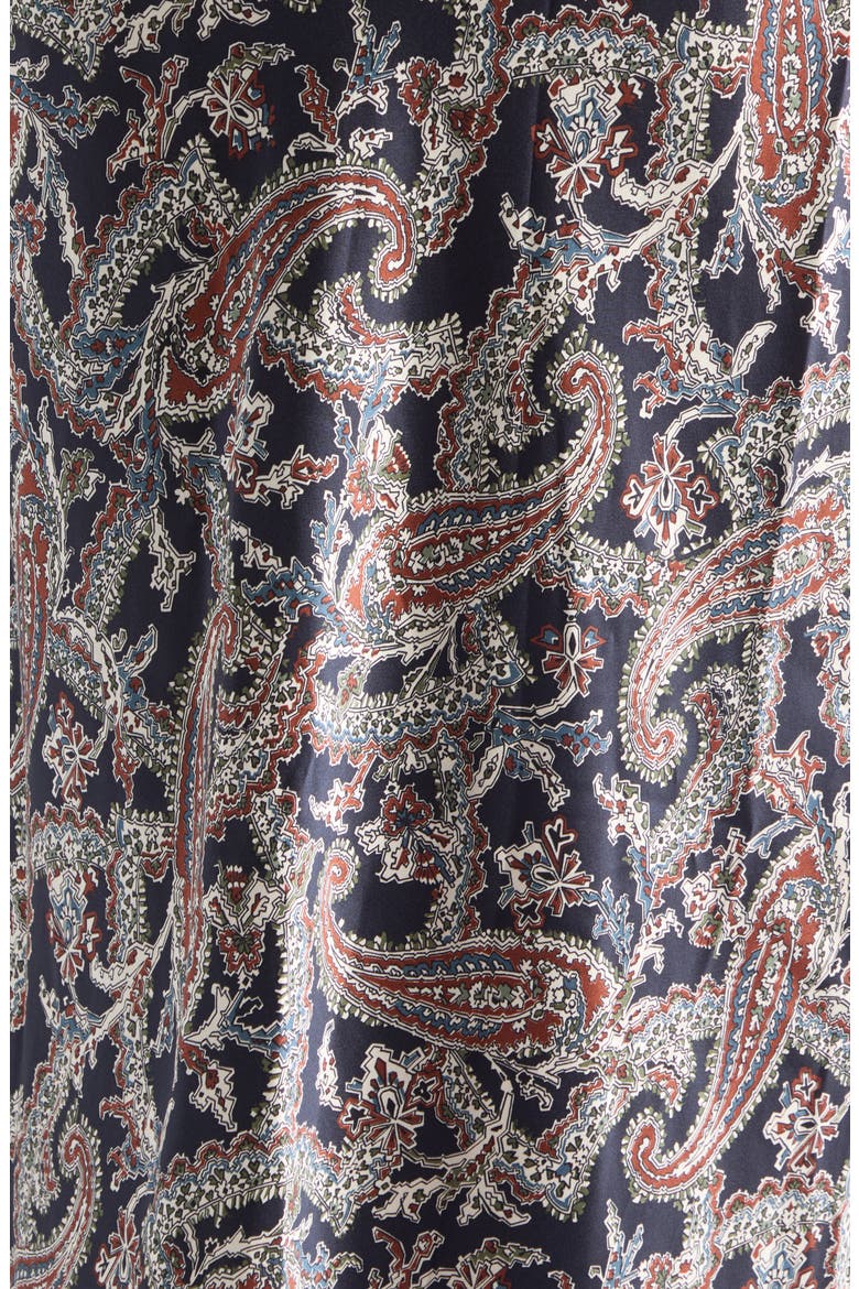 Gemma Silk Blend Midi Dress, Alternate, color, NAVY MULTI