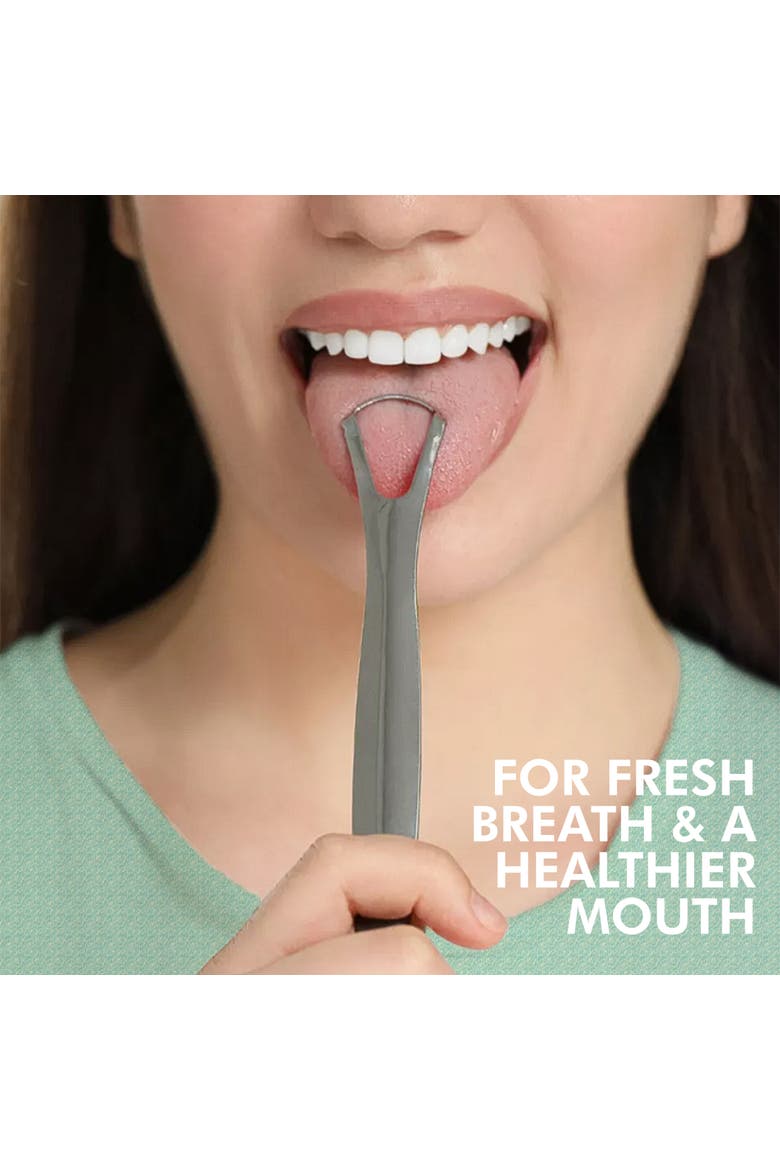 Stainless Steel Tongue Cleaner 2 Pack, Alternate, color, Silver