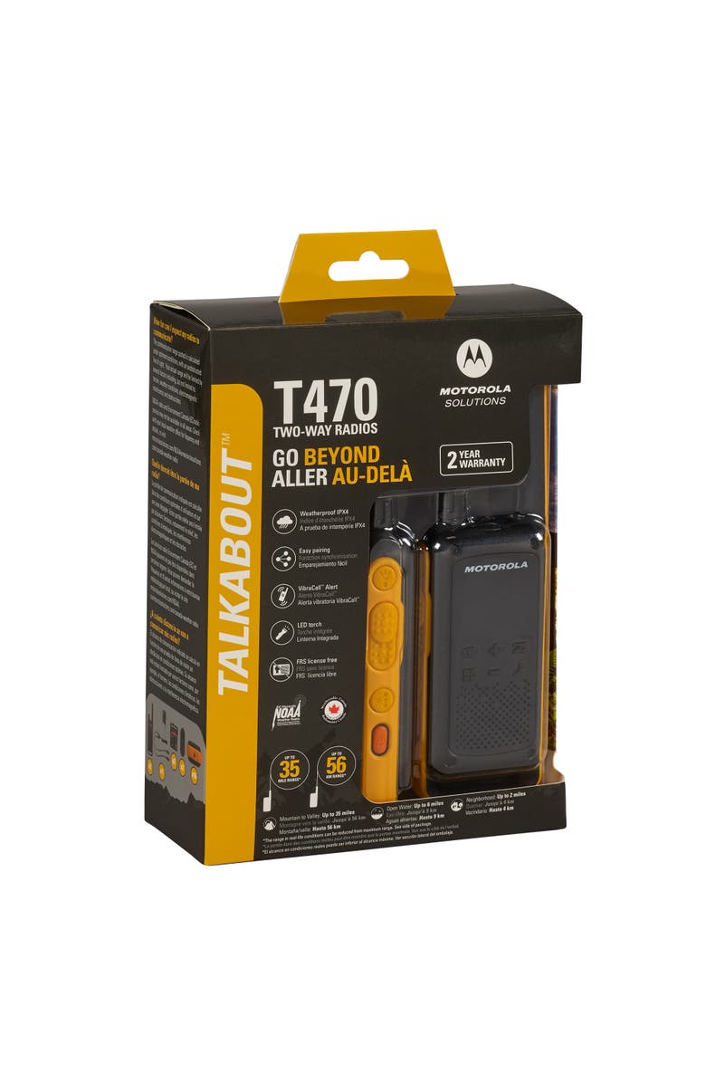 Motorola Solutions TalkAbout T470 License-Free Family Radios, 2-Pack, Main, color, Yellow