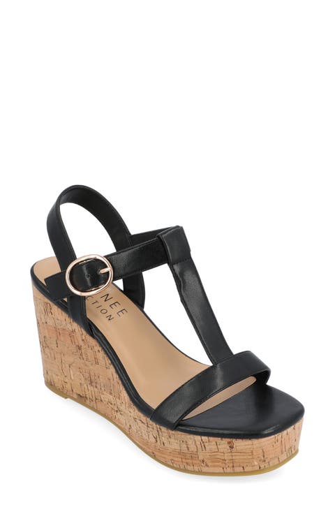 Matildaa T-Strap Platform Wedge Sandal (Women)