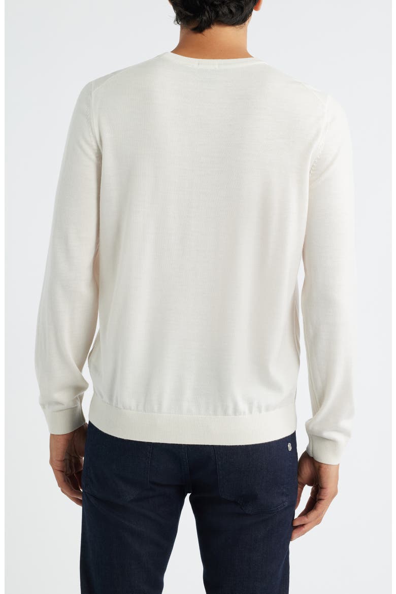 Leno Virgin Wool Crewneck Sweater, Alternate, color, OPEN WHITE