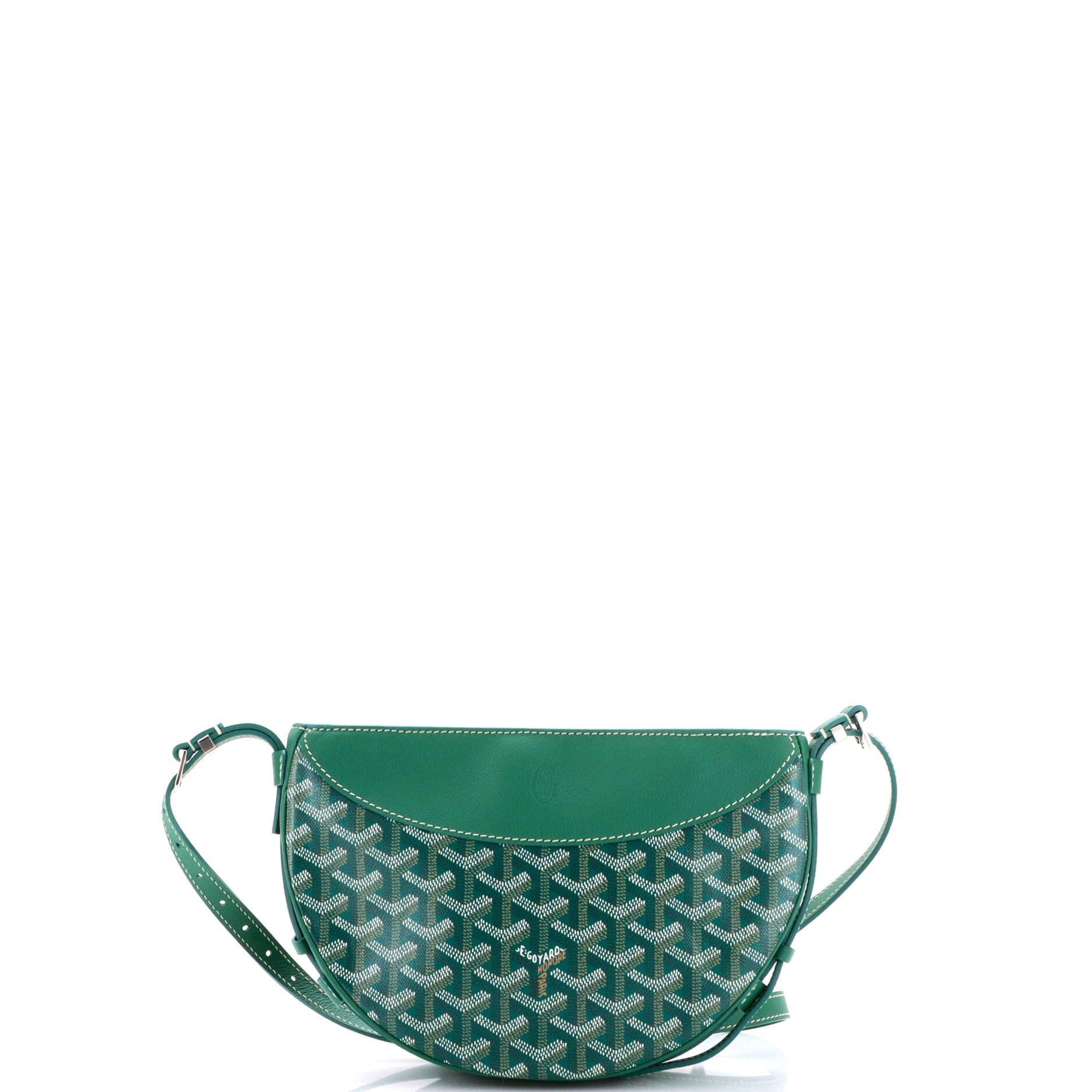 Pre-Owned Goyard Hirondelle Shoulder Bag Coated Canvas and Leather, Alternate, color, Green