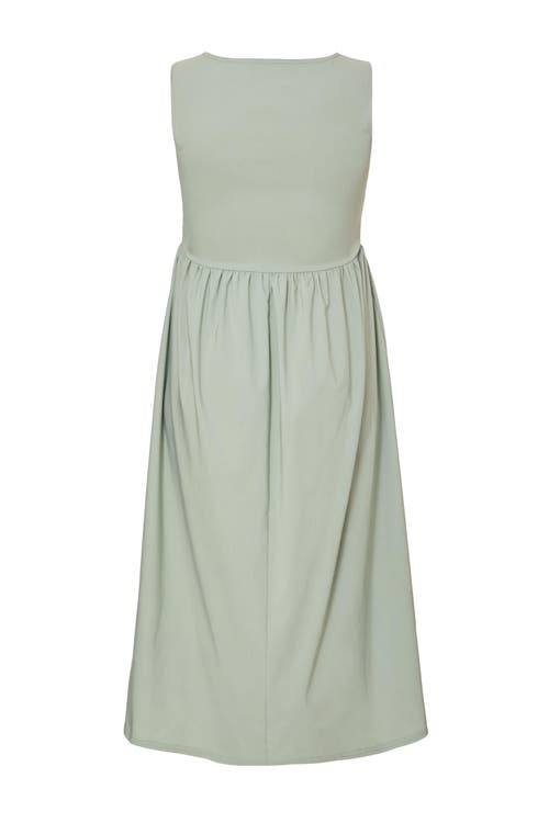 Quiz Plus Size Bengaline Drop Waist Maxi Dress In Blue