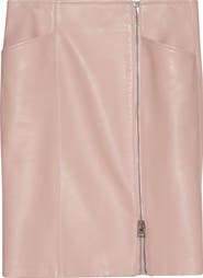TOM FORD Zip Detail Lambskin Leather Skirt