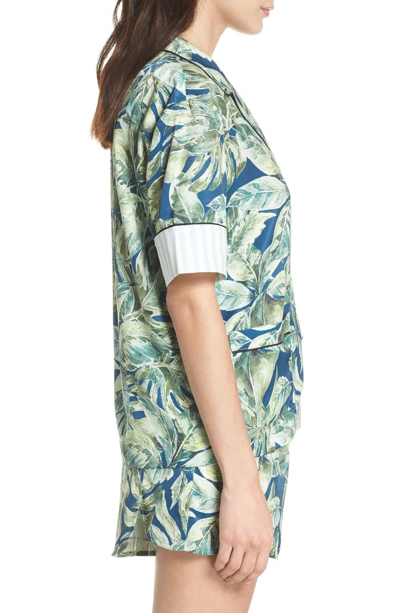 Bed to Brunch Short Stripe Satin Pajamas, Alternate, color, 