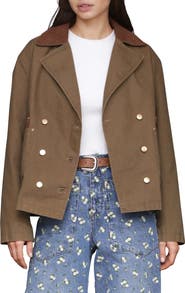 Avec Les Filles Cotton Twill Heritage Peacoat