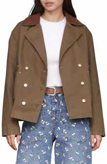 Avec Les Filles Cotton Twill Heritage Peacoat