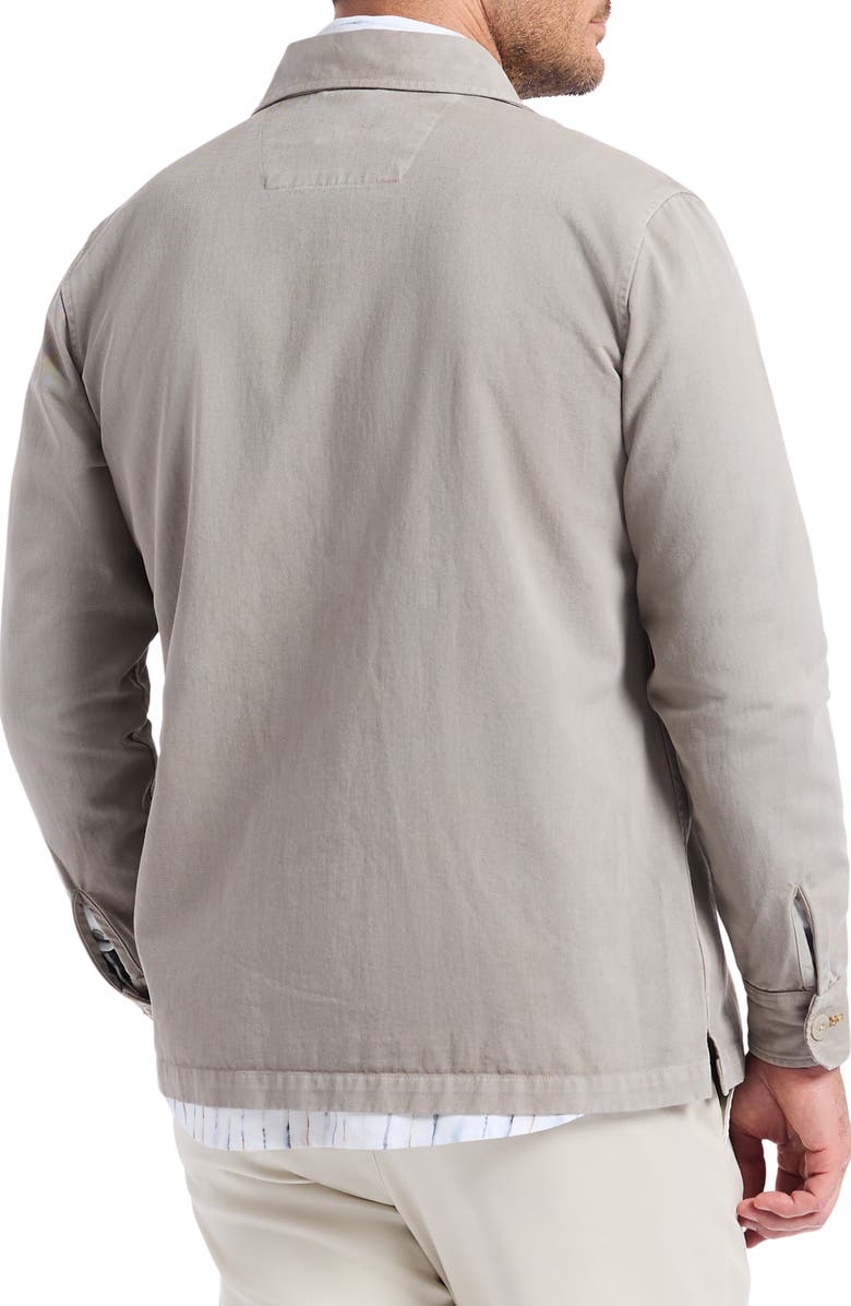 Robert Graham Guston Woven Cotton Shirt Jacket, Alternate, color, Cement