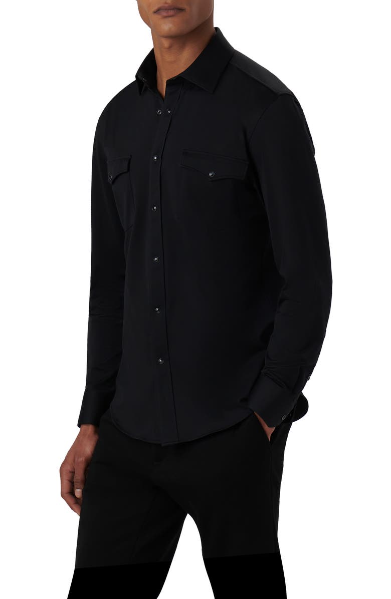 Bugatchi Bill OoohCotton<sup
®</sup
Snap-Up Western Shirt, Alternate, color,