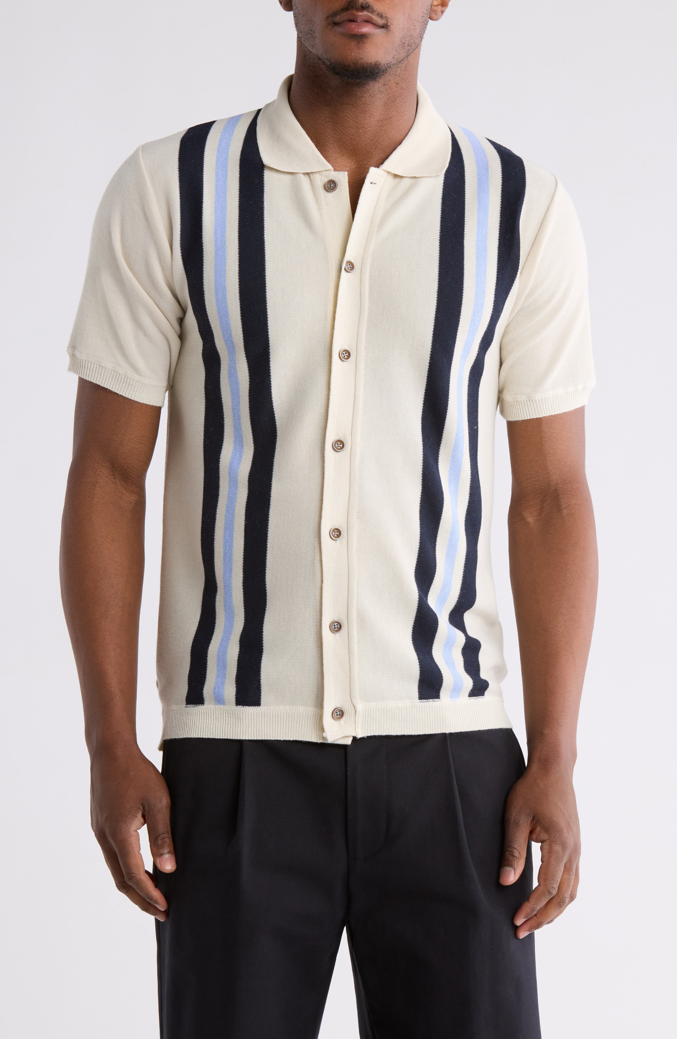 Slim Fit Sweater Knit Polo - image 3
