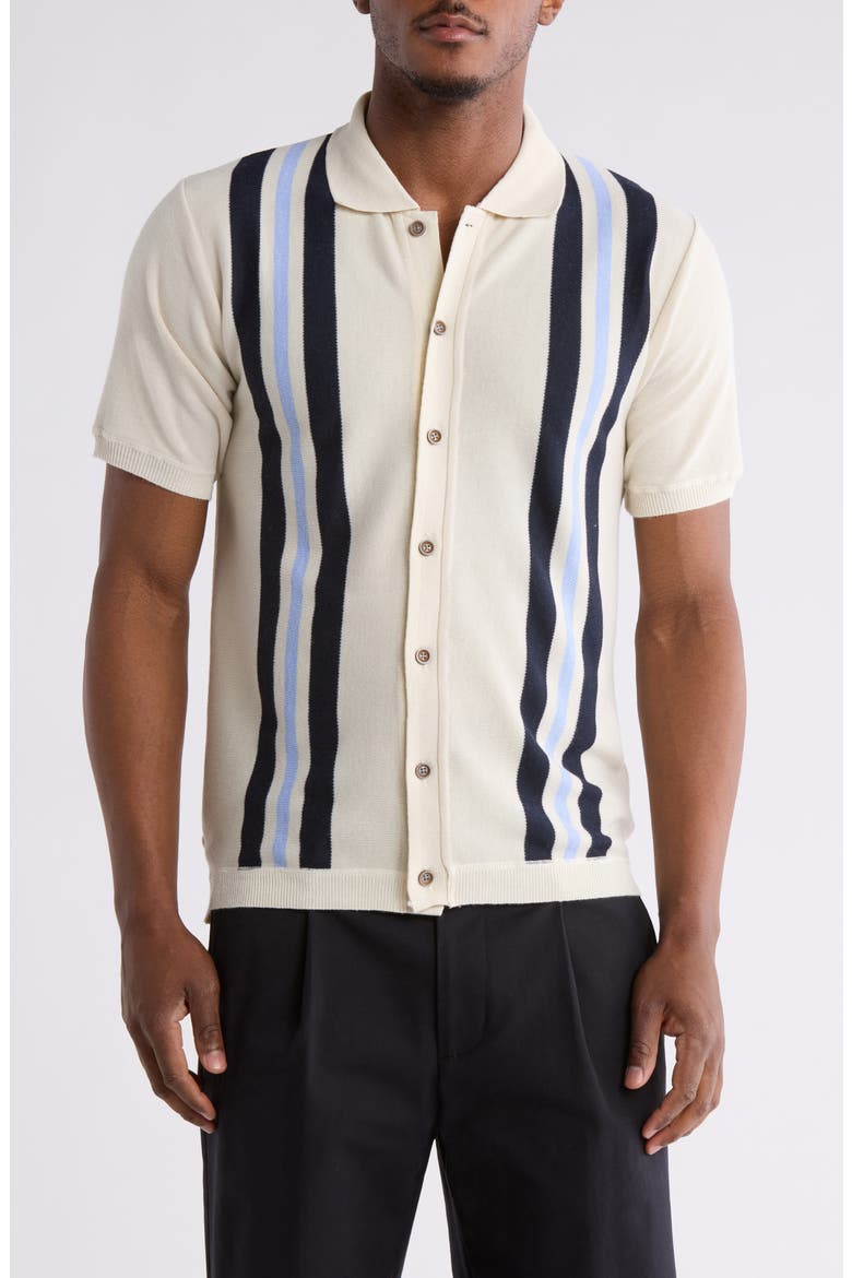 Slim Fit Sweater Knit Polo, Main, color, CREAM