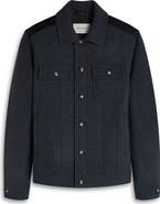 Bugatchi Hybrid Melton
Wool Trucker Jacket