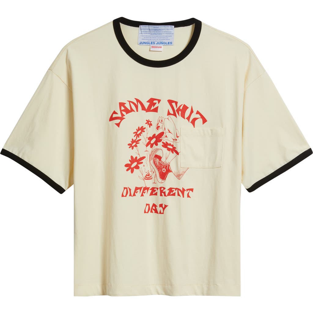 Jungles Same Cotton Graphic T-shirt In Neutral