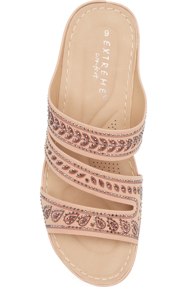 EXTREME BY EDDIE MARC Embellished Wedge Sandal, Alternate, color, Pink