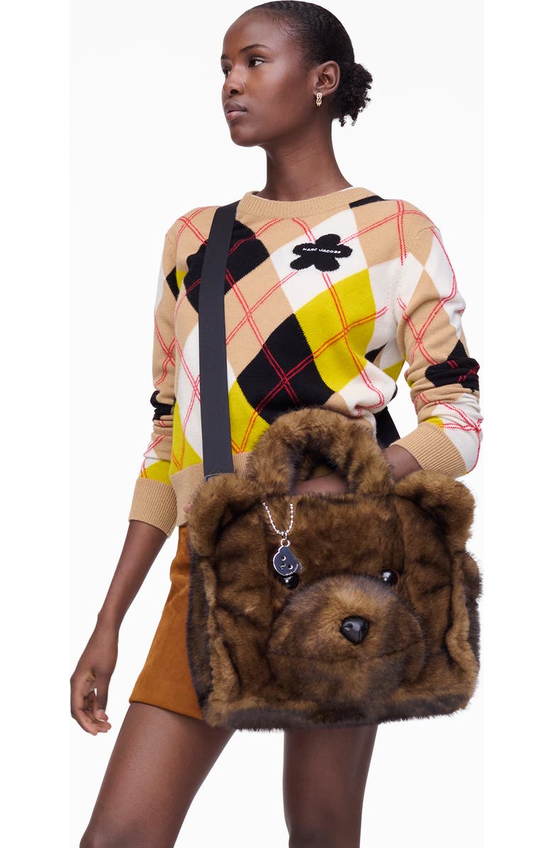 Marc Jacobs The Medium Teddy Faux Fur Tote, Alternate, color,