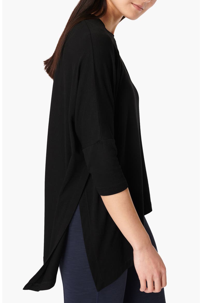 Mellow Asymmetric T-Shirt, Alternate, color, BLACK