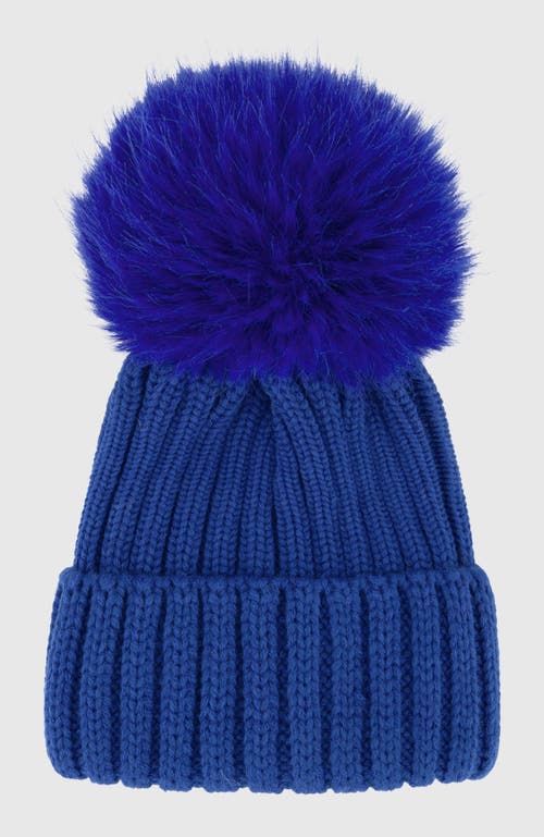 Lyla Grant Beanie Hat With Fur-free Fox (faux Fur) Pompom