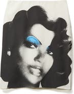 Versace Print Silk Poplin Skirt