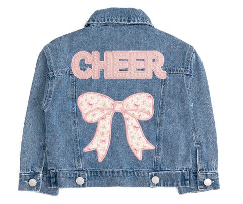 Cheer Bow Patch Denim Jacket
