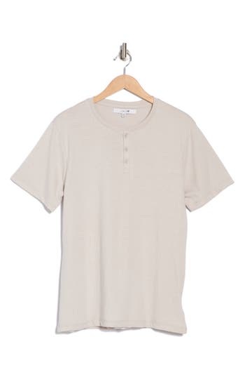 Joe's Cotton Blend Henley T-shirt In Dove Grey