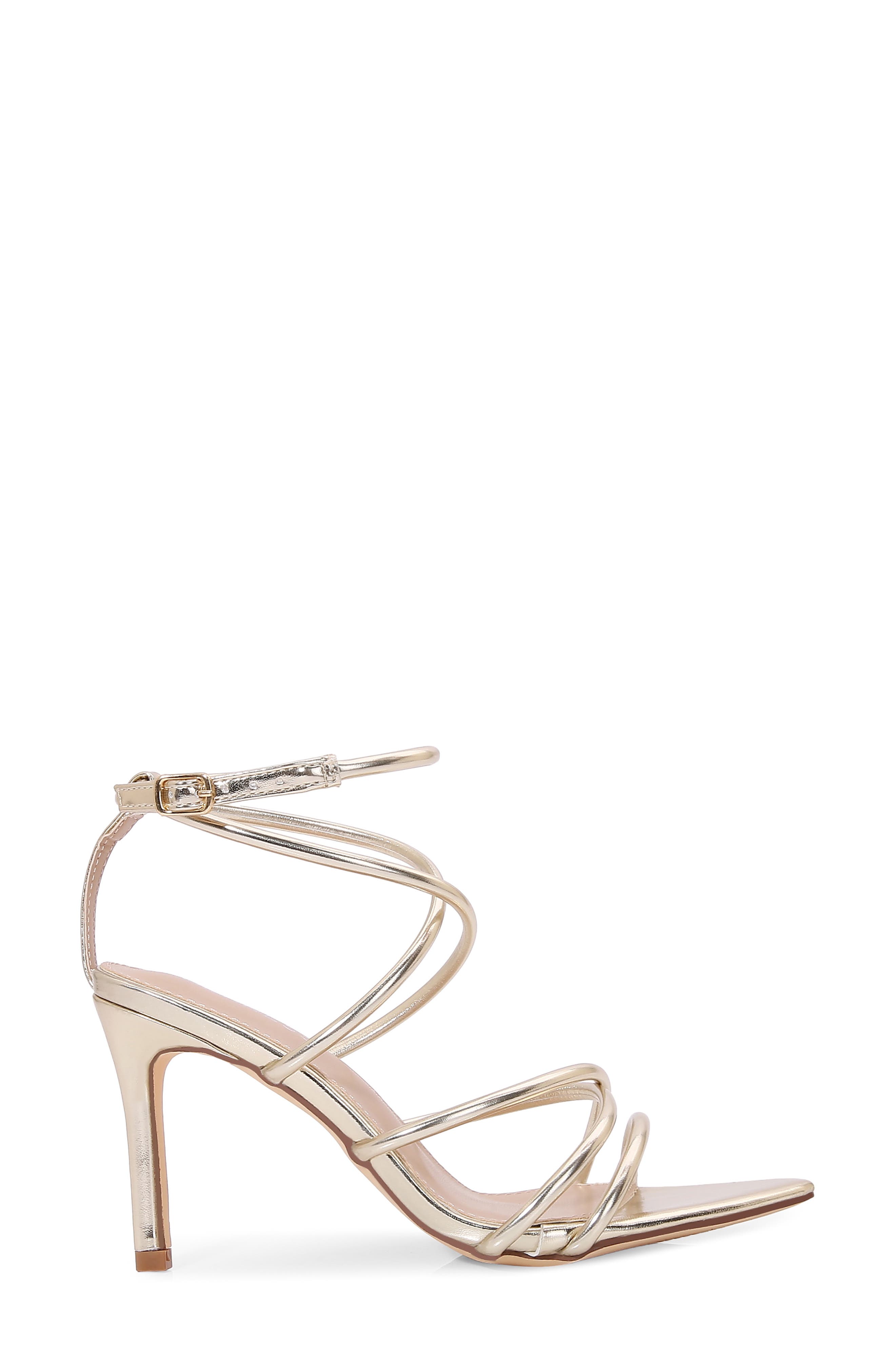 Strappy Stiletto Sandal, Alternate, color, GOLD