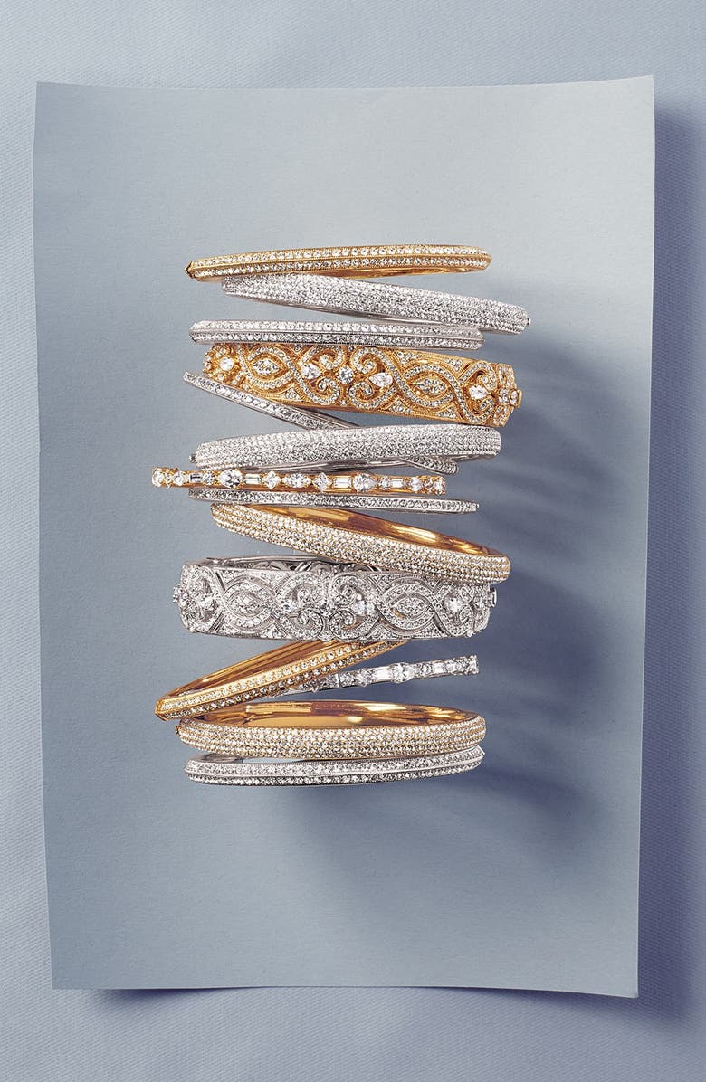 Nadri Crystal Scroll Bangle, Alternate, color, 