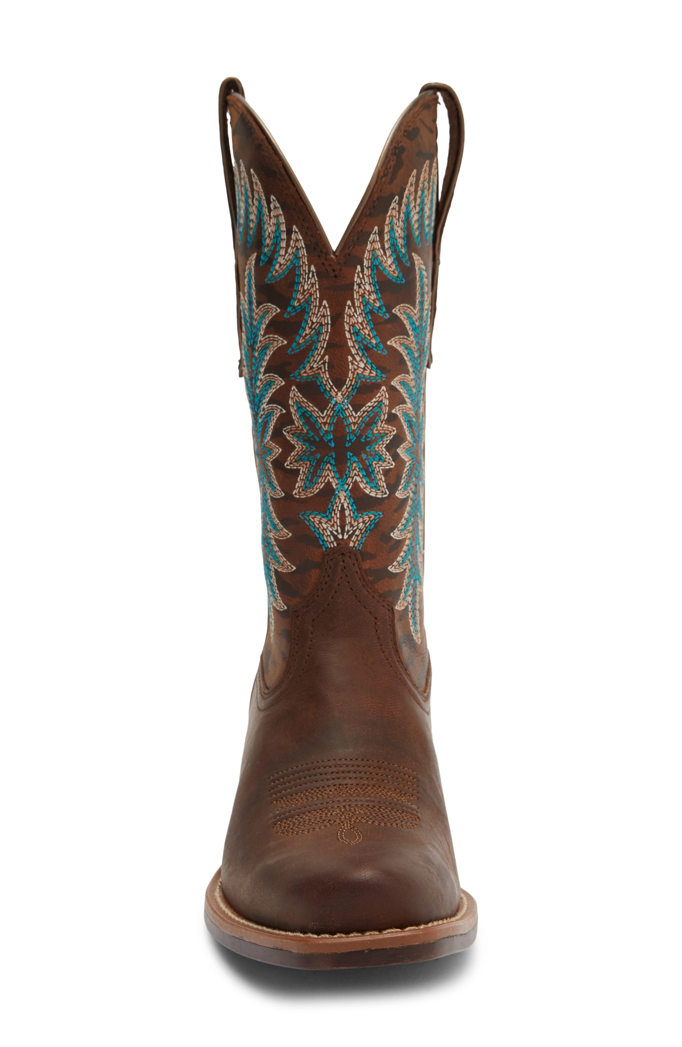 Beaumont K Toe Western Boot, Alternate, color, BROWN/ GOLD