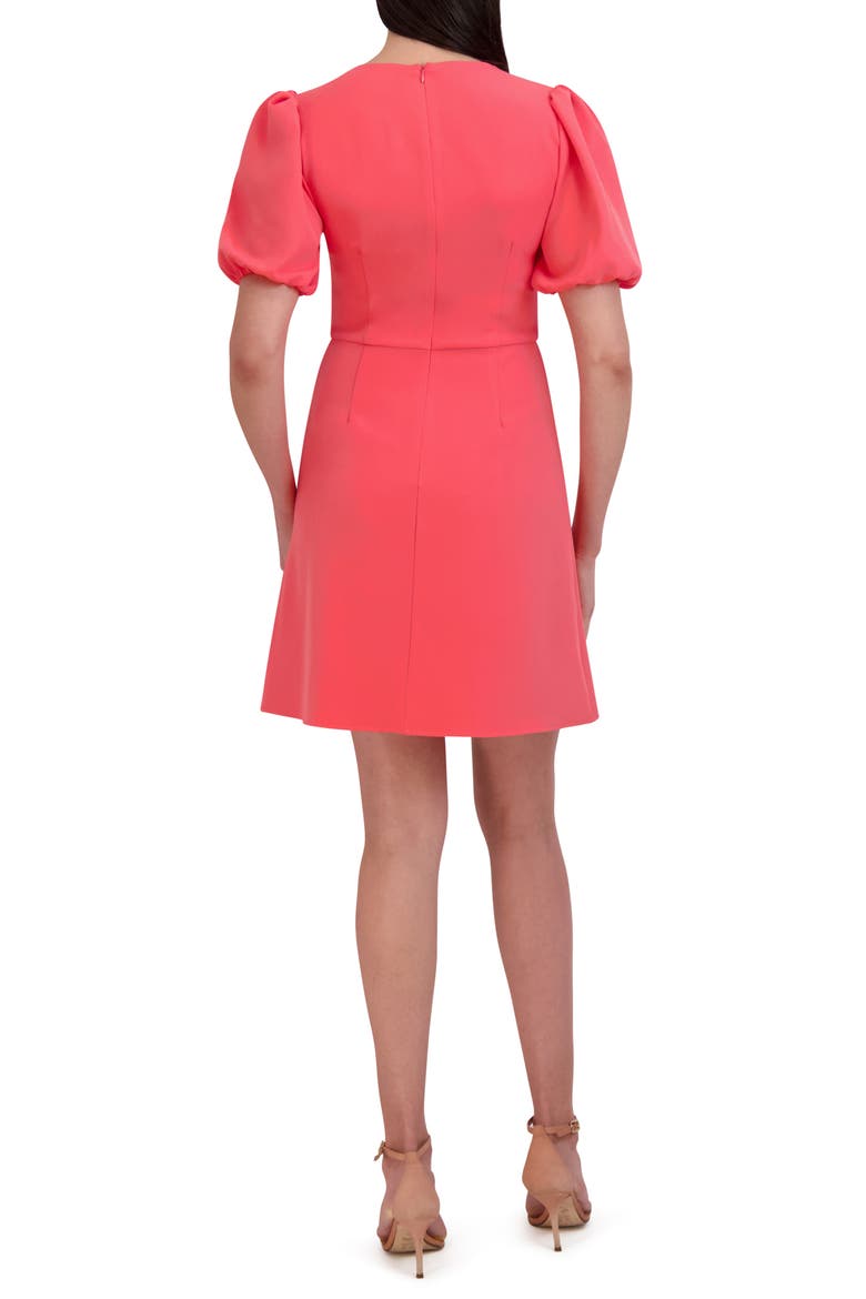 Tie Neck Sheath Dress, Alternate, color, CORAL