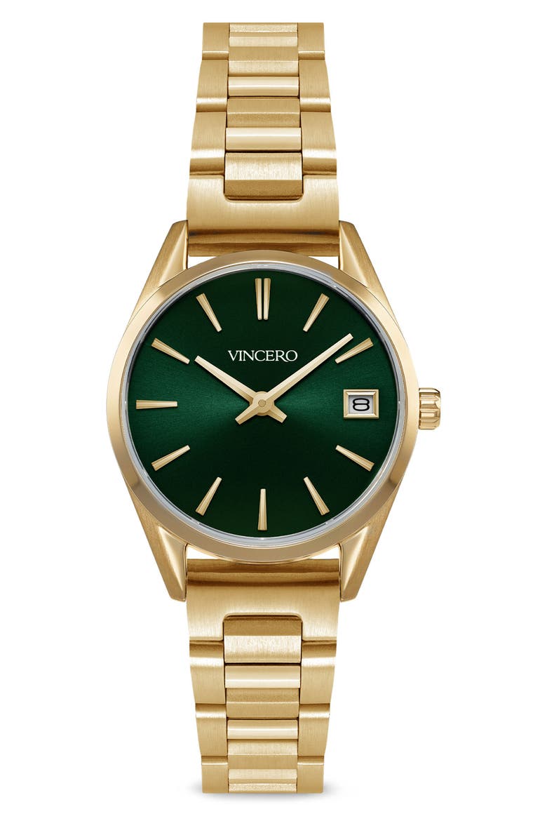The Harper Bracelet Watch, 29mm, Main, color, GOLD/GREEN