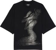 Cult of Individuality Imitation Pearl Embellished Beauty Graphic T-Shirt