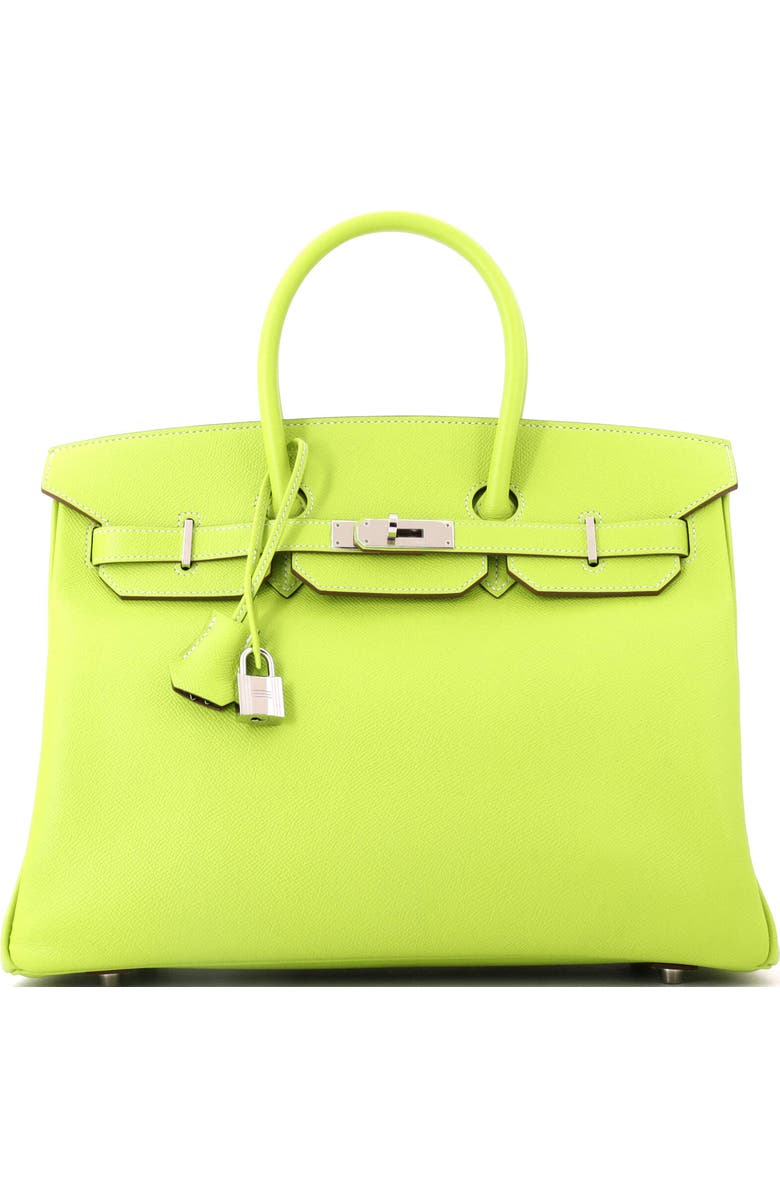 Pre-Owned Hermes Candy Birkin Bag Epsom 35, Main, color, Candy-Kiwi/Lichen