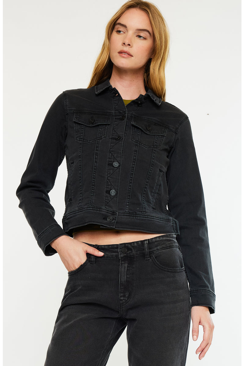 Drea Denim Jacket, Alternate, color, Dark Gray