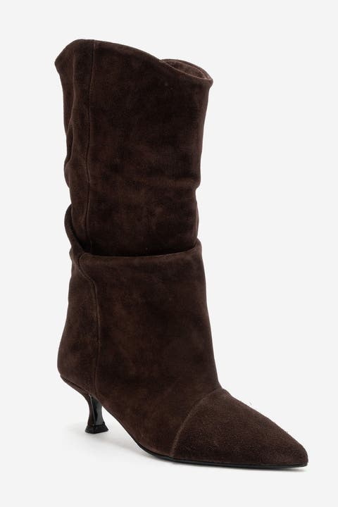 Petty Leather Stiletto Boot