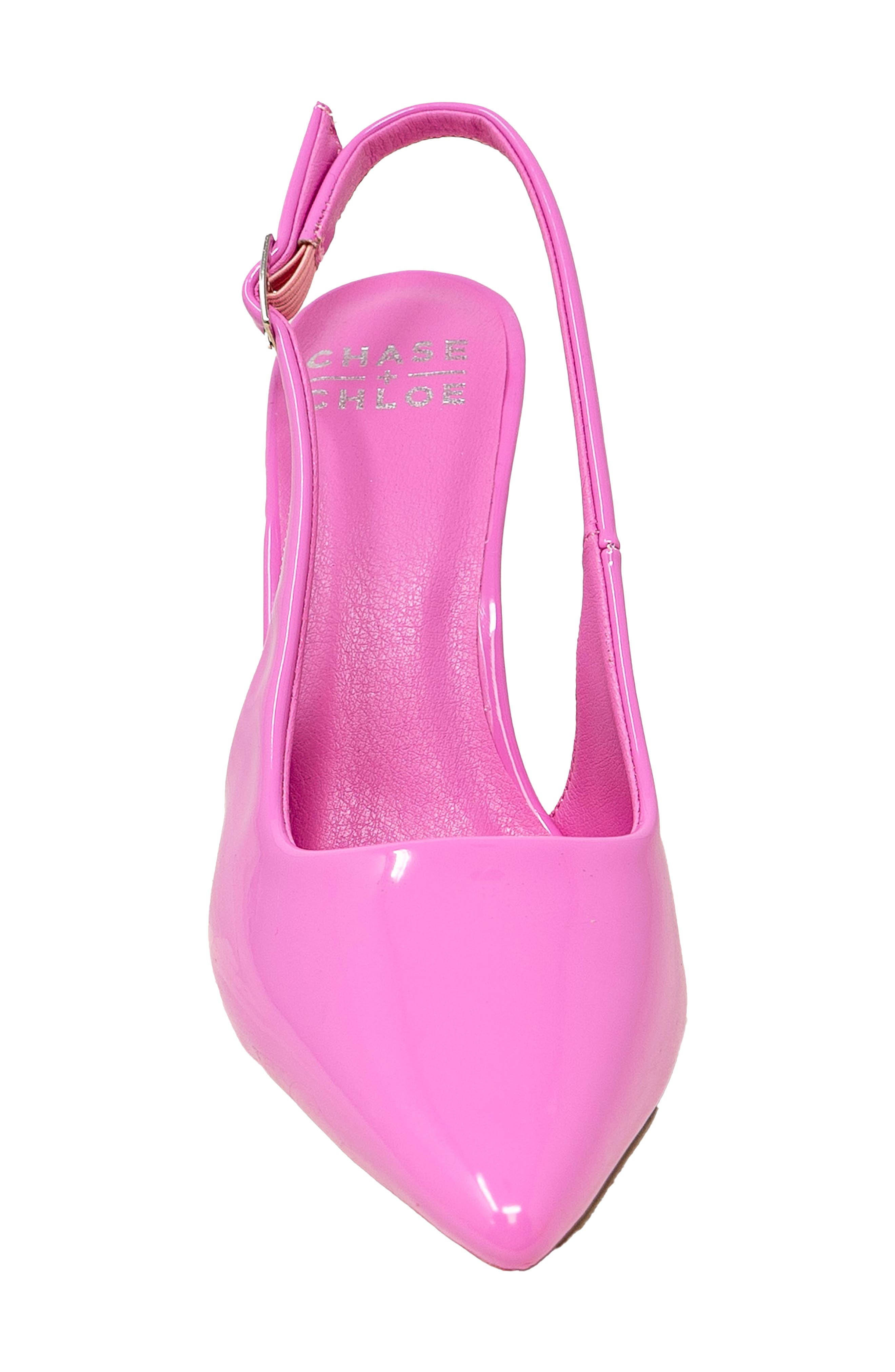 Pointed Toe Slingback Pump, Alternate, color, PINK PATENT