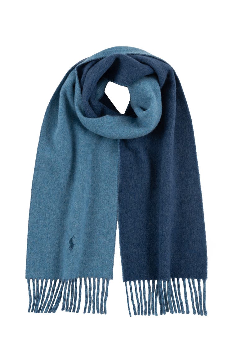 Classic Reversible Scarf, Main, color, Capri Blue/Rustic Navy