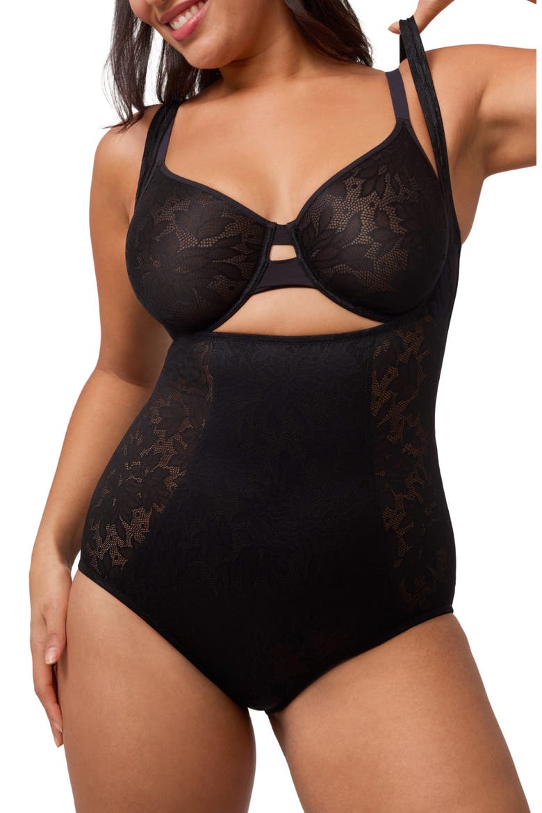 Contour Smoothing Bodysuit, Alternate, color, BLACK